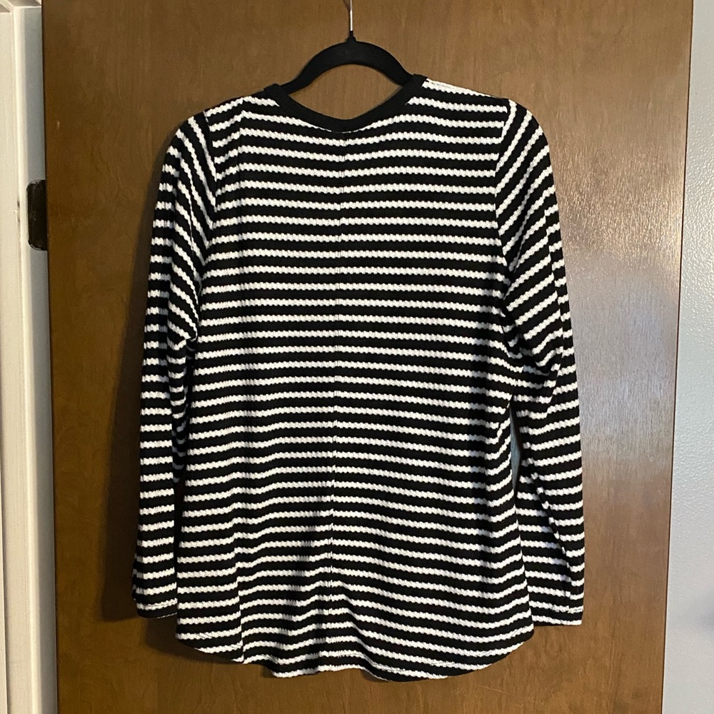 Torrid Split V-Neck Striped Sweater - image 2